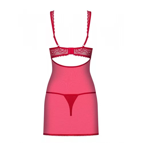 Obsessive Rougebelle piros hálóruha - S/M