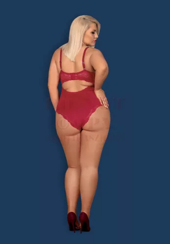 Obsessive Rosalyne bordó body - L/XL