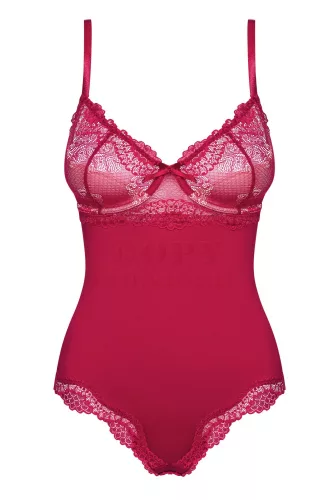 Obsessive Rosalyne bordó body - L/XL