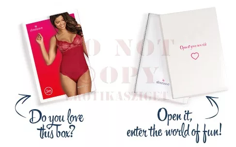 Obsessive Rosalyne bordó body - L/XL