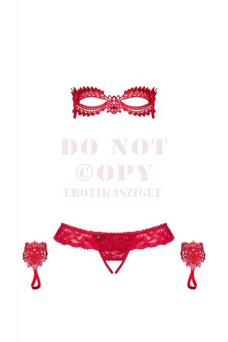 Obsessive Hetea piros szett - L/XL