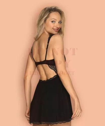 Obsessive Klarita fekete babydoll - S/M