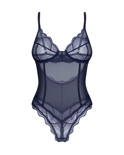Obsessive Nighty Blue nyitott body - XS/S