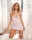 Obsessive Arrowel fehér babydoll combkötővel - S/M