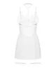 Obsessive Arrowel fehér babydoll combkötővel - S/M