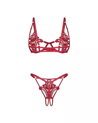 Obsessive Luise Sublim Red - nyitott szett - L/XL