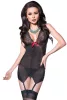 Chilirose harisnyatartós fekete babydoll - XS/S