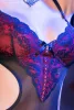 Piros csipkebetétes Chilirose body - S