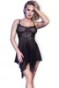 Chilirose 4370 asszimetrikus fekete  babydoll - L