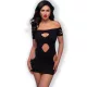 Chilirose 4671 fekete necc miniruha - S/M