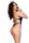 Chilirose fekete pántos body - monokini