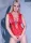 Chilirose 4383 piros nyitott csipkebody - S/M