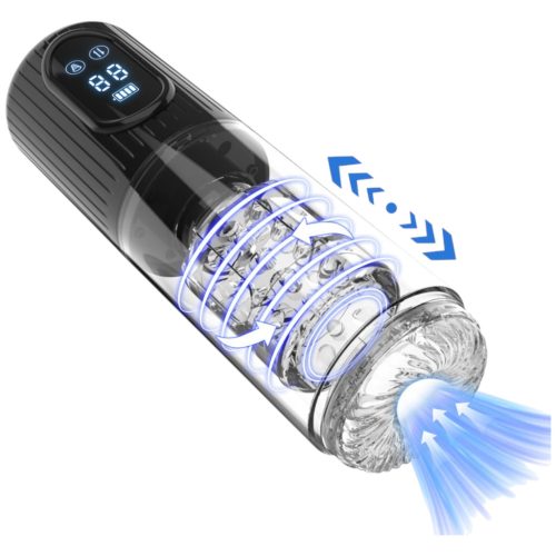 Men's Play - forgó, szívó, rezgő maszturbátor 