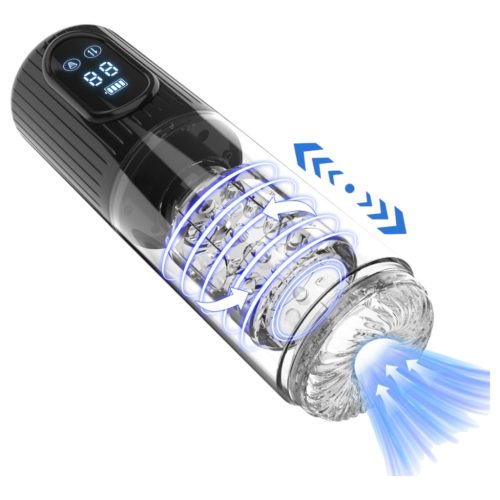 Men's Play - forgó, szívó, rezgő maszturbátor 