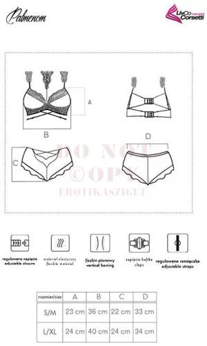 Livco Corsetti Palmenom csipkszett - L/XL