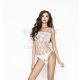 Passion  erotikus nyitott fehér body - BS035