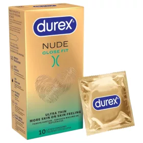 Durex Nude Close Fit - vékony óvszer 10 db