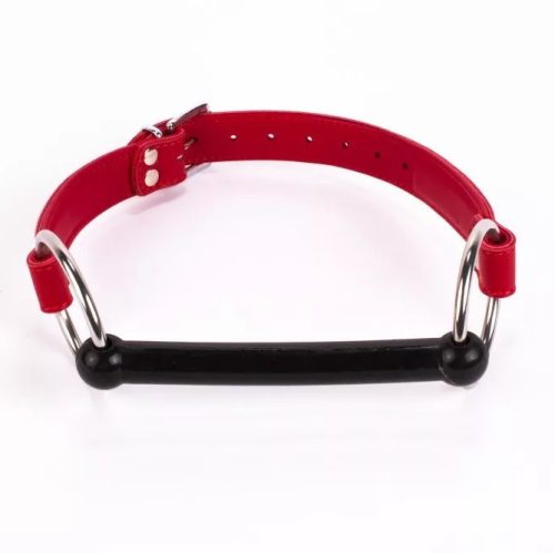Devil szilikon harapórúd piros bőr pánttal