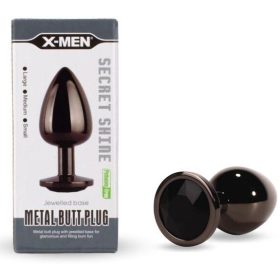 X-men fekete színű anál tágító fekete kővel  - kicsi X-men fekete színű anál tágító fekete kővel  - kicsi
