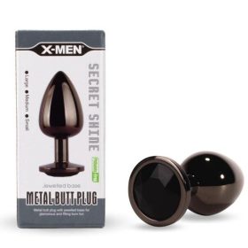   X-men fekete színű anál tágító fekete kővel  - közepes