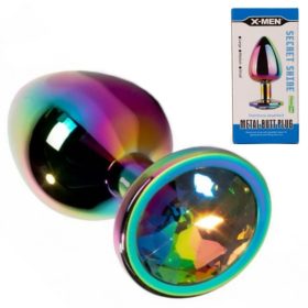 X-men szivárvány színű anál tágító színes kővel  - közepes   X-men szivárvány színű anál tágító színes kővel  - közepes