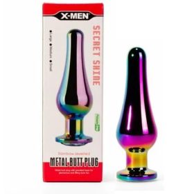 X-men szivárvány színű anál dildó színes kővel  - kicsi   X-men szivárvány színű anál dildó színes kővel  - kicsi