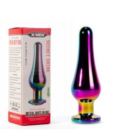 X-men szivárvány színű anál dildó színes kővel  - nagy   X-men szivárvány színű anál dildó színes kővel  - nagy