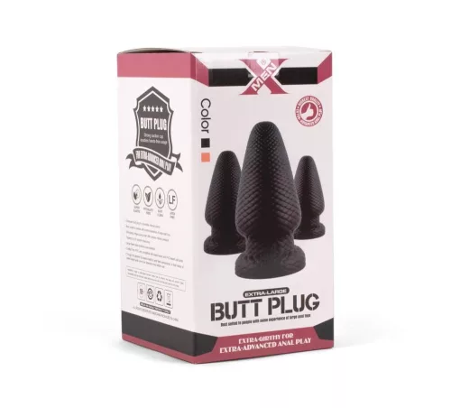 X-men extra nagy bordázott anál plug -25 cm