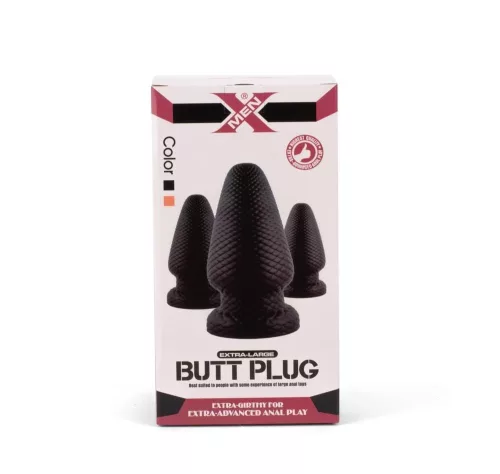 X-men extra nagy bordázott anál plug -25 cm