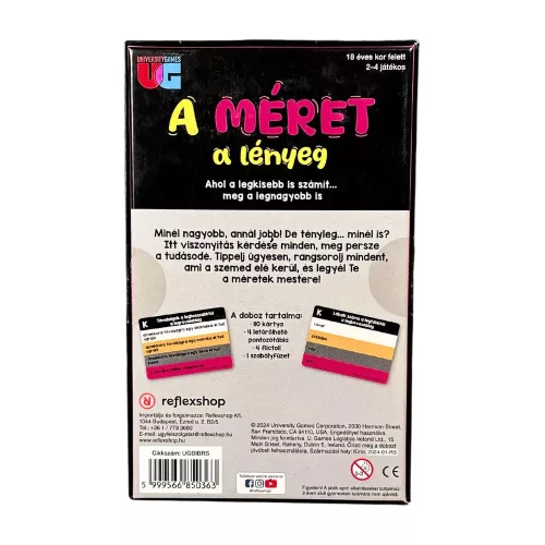 A méret a lényeg erotikus társasjáték