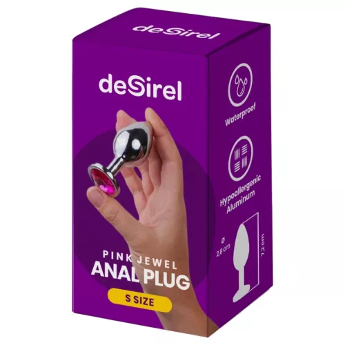 Desirel Pink Jewel S - ezüst anál plug