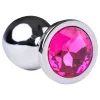 Desirel Pink Jewel M - ezüst anál plug