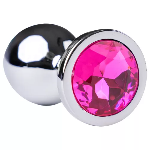 Desirel Pink Jewel M - ezüst anál plug