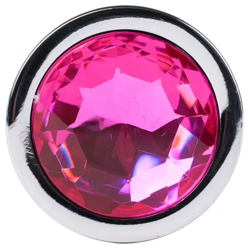 Desirel Pink Jewel M - ezüst anál plug