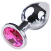 Desirel Pink Jewel M - ezüst anál plug