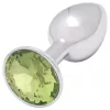 Sunfo - fém anál plug lime kővel - kicsi