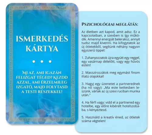 Érzékek játéka felnőtt társasjáték 