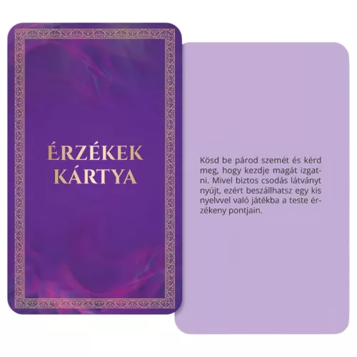 Érzékek játéka felnőtt társasjáték 