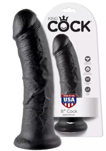 King Kock élethű fekete dildó - 20 cm