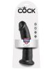 King Cock fekete bőrhatású letapasztható dildó - 23 cm