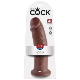 King Cock barna bőrhatású letapasztható dildó - 25 cm