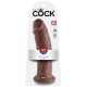 King Cock barna bőrhatású letapasztható dildó - 25 cm