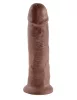 King Cock barna bőrhatású letapasztható dildó - 25 cm