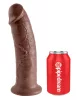 King Cock barna bőrhatású letapasztható dildó - 25 cm