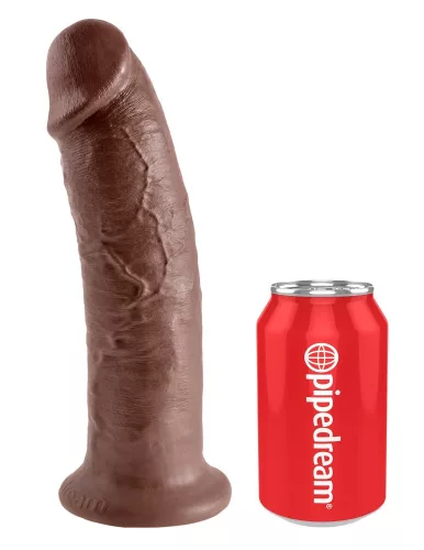 King Cock barna bőrhatású letapasztható dildó - 25 cm