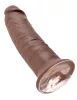 King Cock barna bőrhatású letapasztható dildó - 25 cm