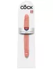 King Cock bőrhatású kétvégű dildó - 30 cm