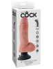 King Cock hajlítható bőrhatású herés vibrátor - 20 cm