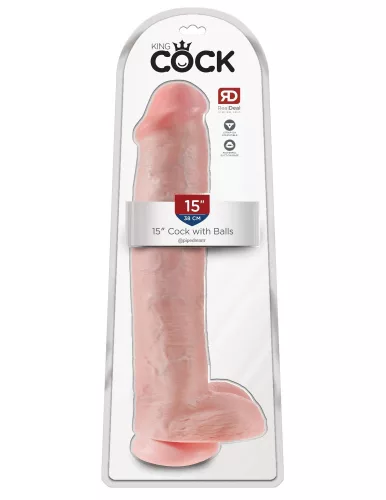 King Cock élethű herés dildó - 42 cm