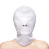 Fetish& Fashion fehér fejmaszk szájnyílással